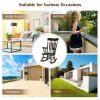 Rocking Chair with Solid Wooden Frame for Garden and Patio