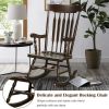 Rocking Chair with Solid Wooden Frame for Garden and Patio