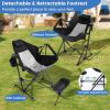 Hammock Camping Chair with Retractable Footrest and Carrying Bag