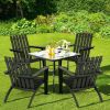 Outdoor Durable Patio Acacia Wood Adirondack Lounge Armchair