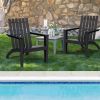 Outdoor Durable Patio Acacia Wood Adirondack Lounge Armchair