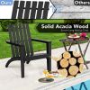 Outdoor Durable Patio Acacia Wood Adirondack Lounge Armchair